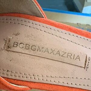 BCBGMaxAzria Women's Bright Orange Suede Shoes